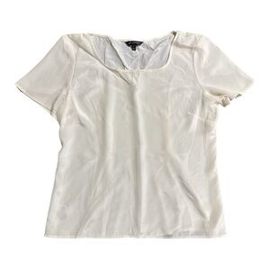 ST JOHN Elegant Cream silk Women's Top